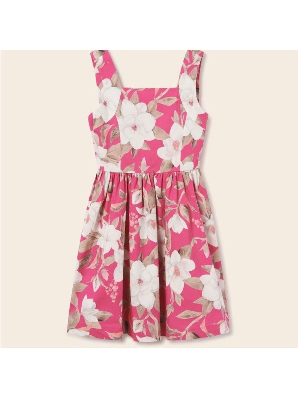 Size 12 Girls Mayoral Pink and White Floral Dress
